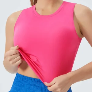 Women's Sleeveless Sports Bra with Removable Pads